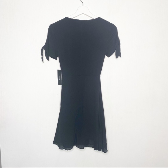 Lulus Kiss and Pastel Black Wrap Dress - Picture 10 of 10